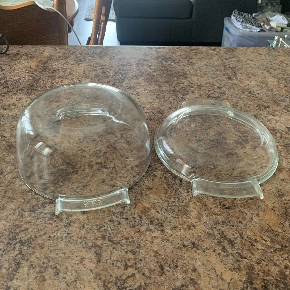 Vintage Pyrex Clear Glass Casserole Dish, Bowl 1.5 Quart With Lid